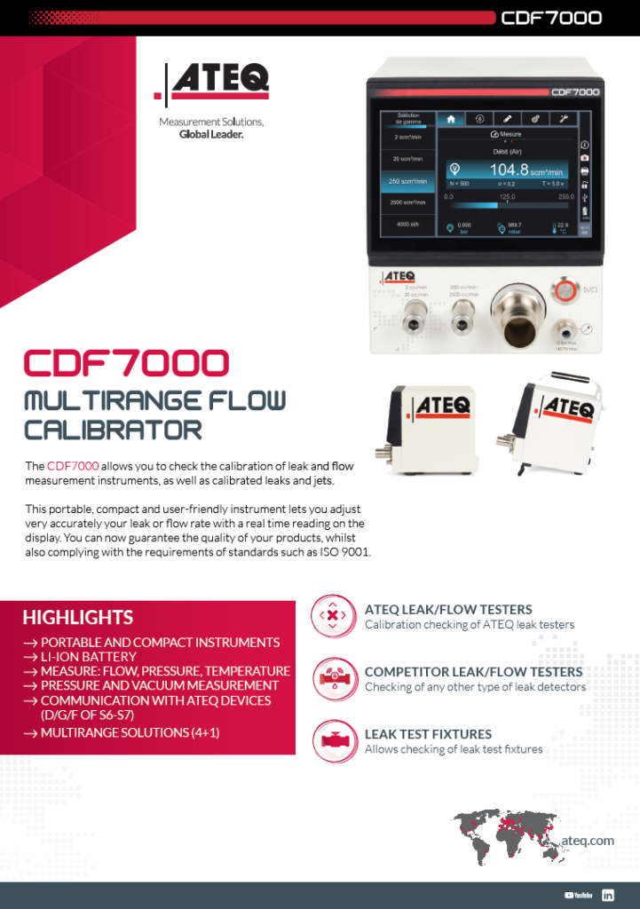 CDF7000 calibrator